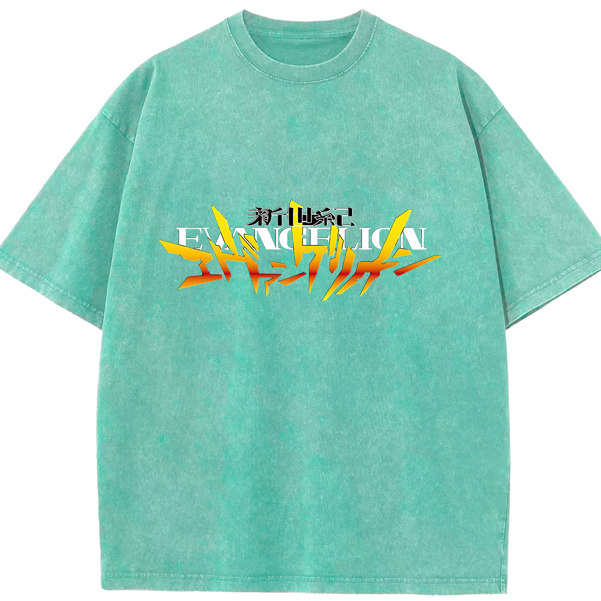 （画像用） EVA 新世紀エヴァンゲリオン 綿100% ヴィンテージ風 半袖Tシャツ（フロントプリント）